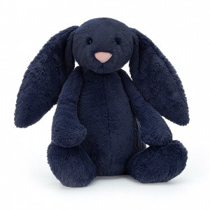 HUGE Jellycat Bashful Navy Bunny 51 CM X 21 CM | 357691PYU