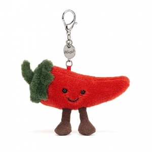 Jellycat Amuseable Chilli Bag Charm 8 CM X 13 CM | 539186PJK