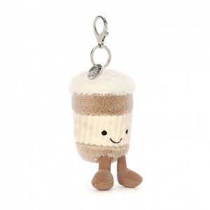 Jellycat Amuseable Coffee-To-Go Bag Charm 18 CM X 5 CM | 891365ZSP