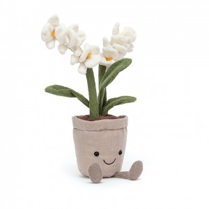 Jellycat Amuseable Cream Orchid 27 CM X 10 CM | 031657YGT