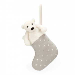 Jellycat Bashful Polar Bear Stocking 23 CM X 8 CM | 193457SRA