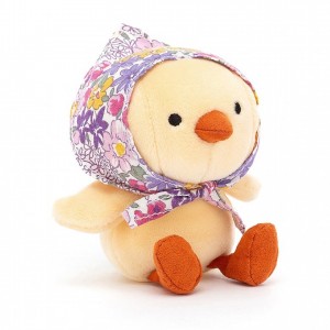 Jellycat Betty Bonnet Yellow Chick 11 CM X 5 CM | 905627VUL