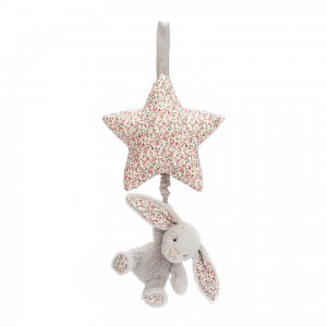 Jellycat Blossom Silver Bunny Musical Pull 28 CM | 207514XOD