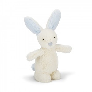 Jellycat Bobtail Bunny Blue Rattle 14 CM | 158094UVL