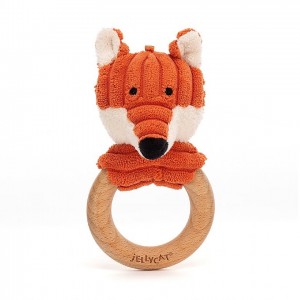 Jellycat Cordy Roy Baby Fox Wooden Ring Toy 14 CM X 10 CM | 218946OVZ