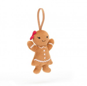 Jellycat Festive Folly Gingerbread Ruby 10 CM X 6 CM | 648310PUS