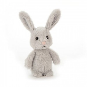 Jellycat Fluffy Silver Bunny 11 CM X 7 CM | 348571UVK