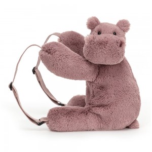 Jellycat Huggady Hippo Backpack 28 CM X 30 CM | 274815MUH