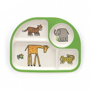 Jellycat Jungly Tails Bamboo Divided Plate 26 CM X 21 CM | 289456TLJ