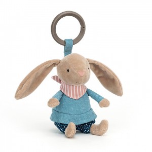 Jellycat Little Rambler Bunny Rattle 14 CM X 7 CM | 836570DCV