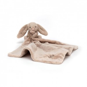 Jellycat Personalised Bashful Beige Bunny Soother 34 CM X 34 CM | 973021TMQ