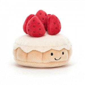 Jellycat Pretty Patisserie Tarte Aux Fraises 7 CM X 9 CM | 508964MNA