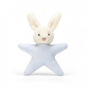 Jellycat Star Bunny Blue Rattle 16 CM X 6 CM | 378251VMW