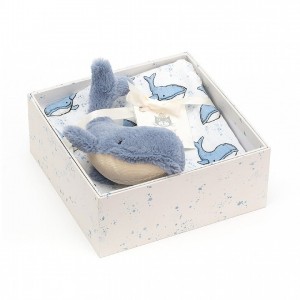 Jellycat Wilbur Whale Gift Set 18 CM X 18 CM | 912865MYH