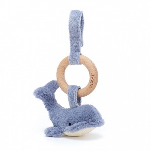 Jellycat Wilbur Whale Wooden Ring Toy 16 CM X 6 CM | 126048IYD