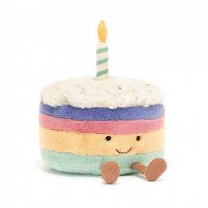 LARGE Jellycat Amuseable Rainbow Birthday Cake 26 CM X 21 CM | 709352MOP