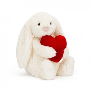 MEDIUM Jellycat Bashful Red Love Heart Bunny 31 CM X 12 CM | 653812ARN