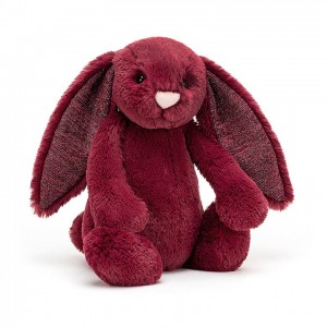 MEDIUM Jellycat Bashful Sparkly Cassis Bunny 31 CM X 12 CM | 097615CMG