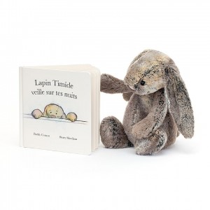 MEDIUM Jellycat Lapin Timide Veille Sur Tes Nuits & Bashful Cottontail Bunny | 578493RML