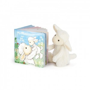 MEDIUM Jellycat My Mum and Me Book and Bashful Lamb | 402368DKB