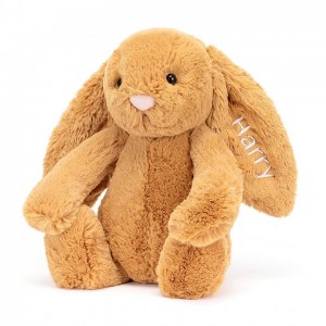 MEDIUM Jellycat Personalised Bashful Golden Bunny 31 CM X 12 CM | 123598BLN