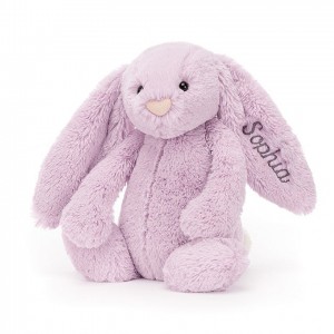 MEDIUM Jellycat Personalised Bashful Lilac Bunny 31 CM X 12 CM | 175492DMC