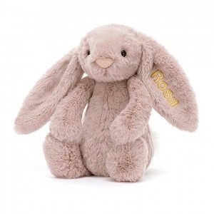 MEDIUM Jellycat Personalised Bashful Luxe Bunny Rosa 31 CM X 12 CM | 758619JSW