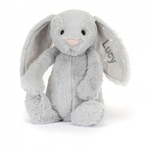 MEDIUM Jellycat Personalised Bashful Shimmer Bunny 31 CM X 12 CM | 910438JDT