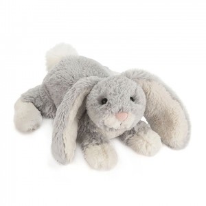 SMALL Jellycat Loppy Silver Bunny 21 CM X 9 CM | 672891VJM